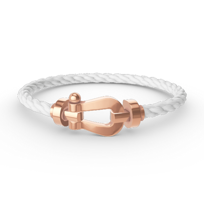 [LUXE]FORCE PULSERA DE HERRADURA GRANDE SIN DIAMANTES ORO ROSA