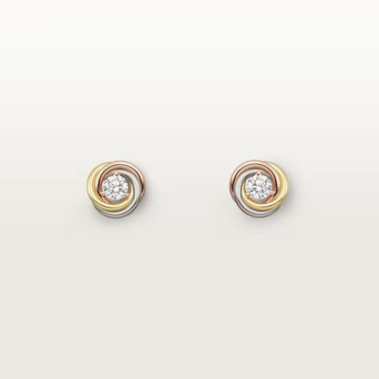 [LUXE] TRINITY STUD DIAMOND EARRINGS