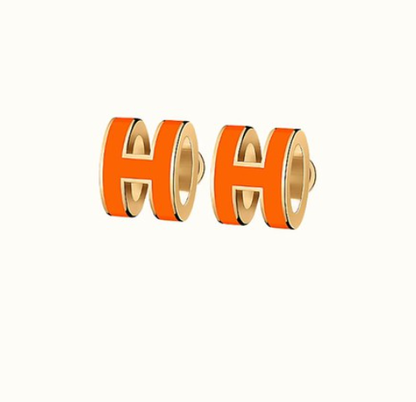 [LUXE]MINI POP H PENDIENTES NARANJA