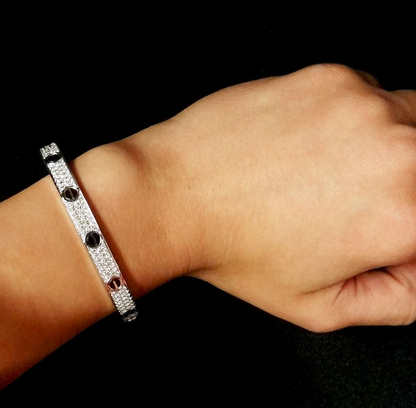 [LUXE] LOVE BRACELET 6.1MM DIAMOND-PAVED CERAMIC