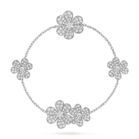 [LUXE]FRIVOLE PULSERA DE PLATA DE 5 FLORES