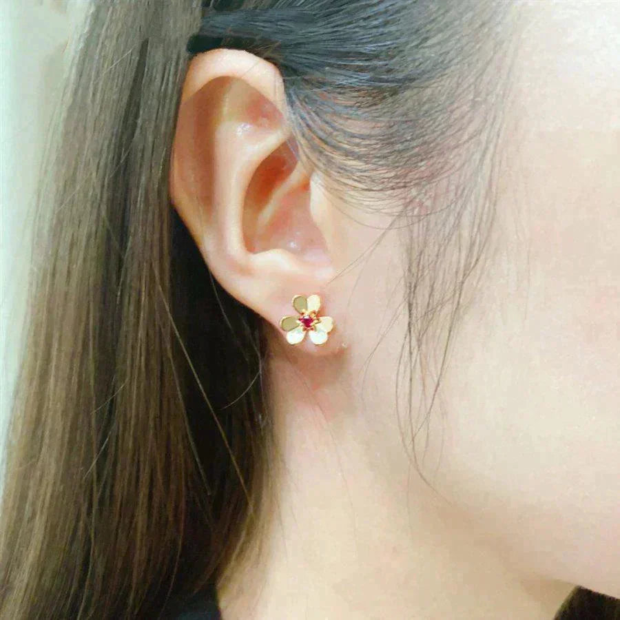 [LUXE]FRIVOLE  FLOWER PINK EARRINGS