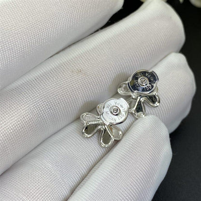 [LUXE]FRIVOLE MINI SILVER FLOWER EARRINGS