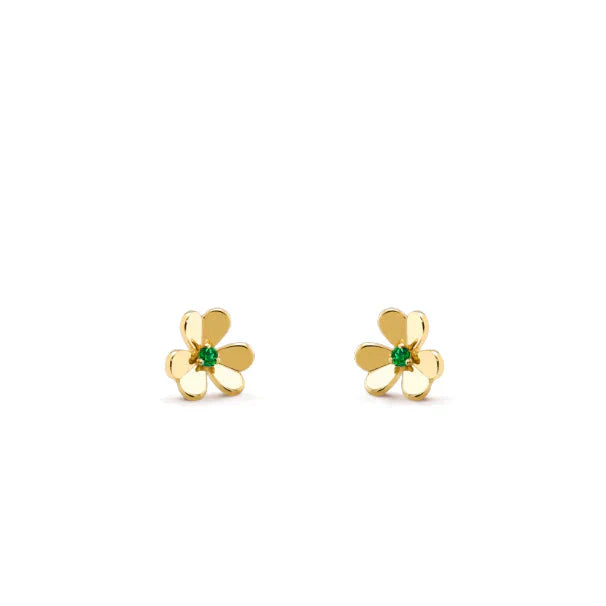 [LUXE]FRIVOLE  FLOWER MALACHITE EARRINGS