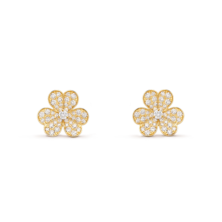[LUXE]FRIVOLE GOLD FLOWER DIAMOND EARRINGS