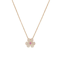 [LUXE]FRIVOLE COLLAR DE FLOR DE ORO ROSA CON DIAMANTES