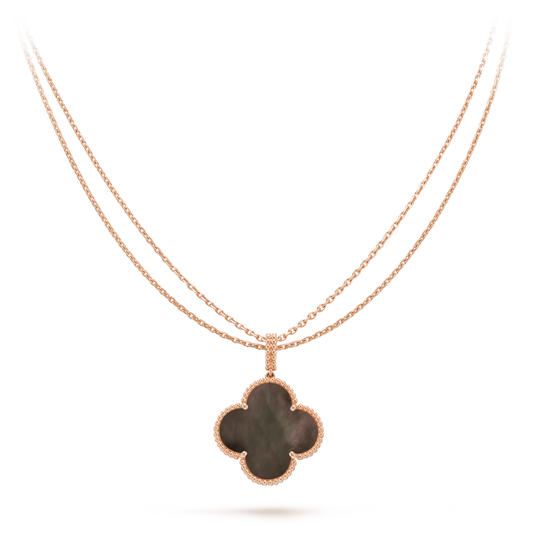 [LUXE]CLOVER 25MM GOLD DARK MOP BIG CLOVER NECKLACE