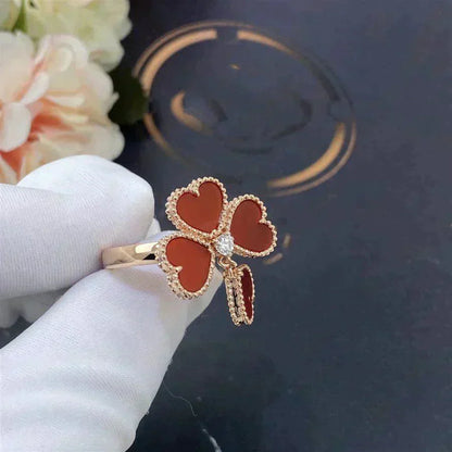 [LUXE]SWEET CLOVER CARNELIAN RING