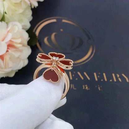 [LUXE]SWEET CLOVER CARNELIAN RING