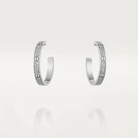 [LUXE] PENDIENTES DE ARO DE PLATA CON DIAMANTES LOVE