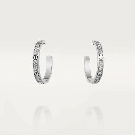 [LUXE] PENDIENTES DE ARO DE PLATA CON DIAMANTES LOVE