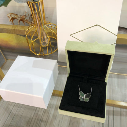 [LUXE] COLLAR GRANDE DE MARIPOSA CON COLGANTE DE PLATA Y DIAMANTES