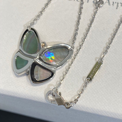 [LUXE] COLLAR GRANDE DE MARIPOSA CON COLGANTE DE PLATA Y DIAMANTES