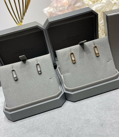 [LUXE] MOVE UNO SMALL 1 DIAMOND EARRINGS