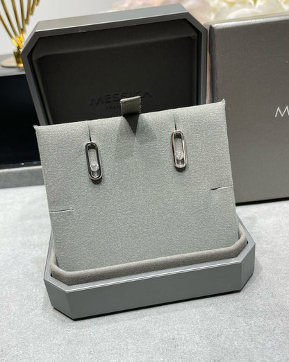 [LUXE] MOVE UNO SMALL 1 DIAMOND EARRINGS