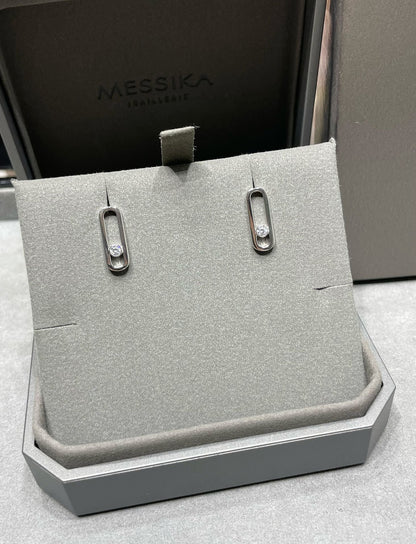 [LUXE] MOVE UNO SMALL 1 DIAMOND EARRINGS