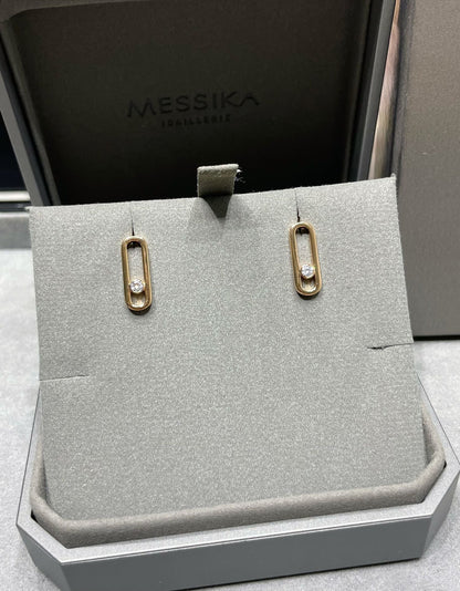 [LUXE] MOVE UNO SMALL 1 DIAMOND EARRINGS