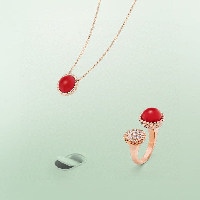 [LUXE]PERLEE COULEURS DIAMOND ROSE GOLD BETWEEN THE FINGER RING