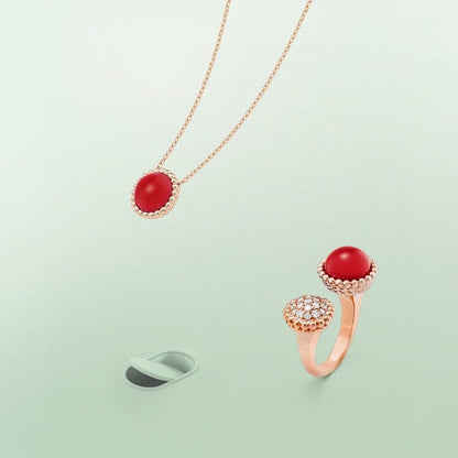 [LUXE]PERLEE COULEURS DIAMOND ROSE GOLD BETWEEN THE FINGER RING