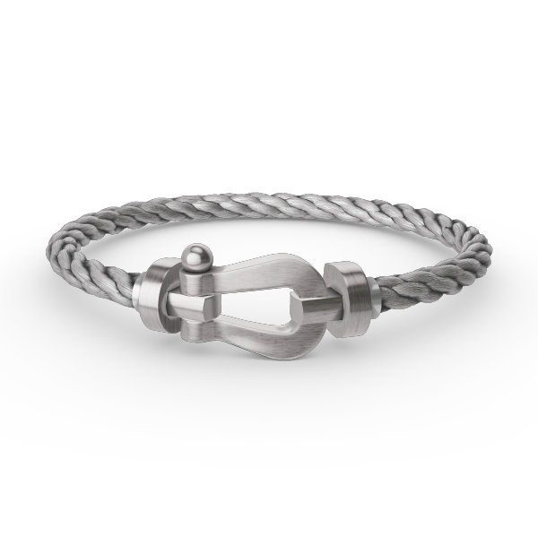 [LUXE]FORCE PULSERA DE HERRADURA GRANDE SIN DIAMANTES PLATA