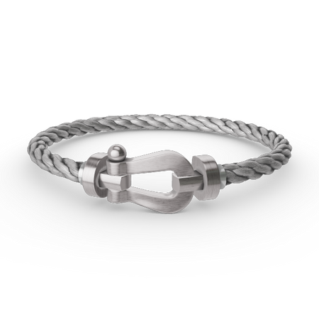 [LUXE]FORCE PULSERA DE HERRADURA GRANDE SIN DIAMANTES PLATA