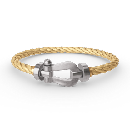 [LUXE]FORCE PULSERA DE HERRADURA GRANDE SIN DIAMANTES PLATA