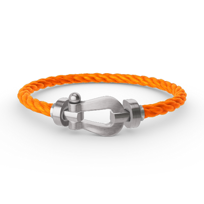 [LUXE]FORCE PULSERA DE HERRADURA GRANDE SIN DIAMANTES PLATA