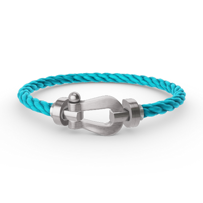 [LUXE]FORCE PULSERA DE HERRADURA GRANDE SIN DIAMANTES PLATA