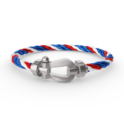 [LUXE]FORCE PULSERA DE HERRADURA GRANDE SIN DIAMANTES PLATA