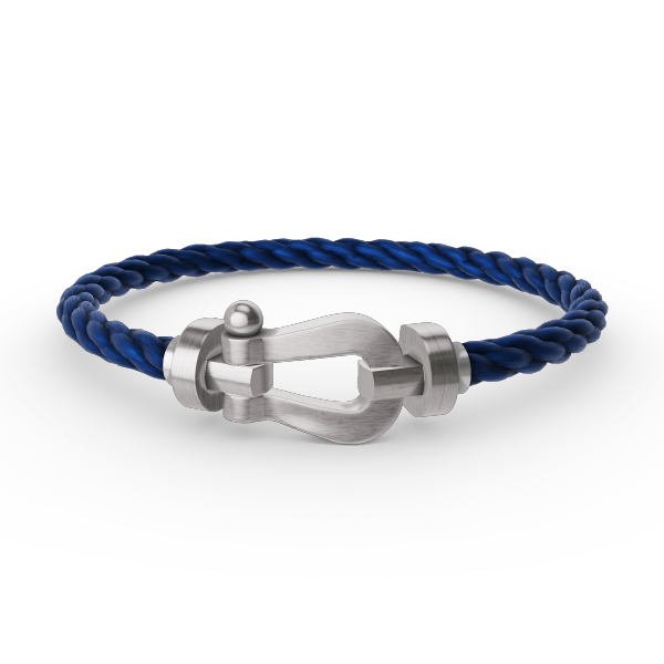 [LUXE]FORCE PULSERA DE HERRADURA GRANDE SIN DIAMANTES PLATA