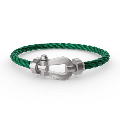 [LUXE]FORCE PULSERA DE HERRADURA GRANDE SIN DIAMANTES PLATA