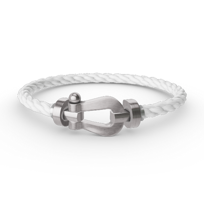 [LUXE]FORCE PULSERA DE HERRADURA GRANDE SIN DIAMANTES PLATA