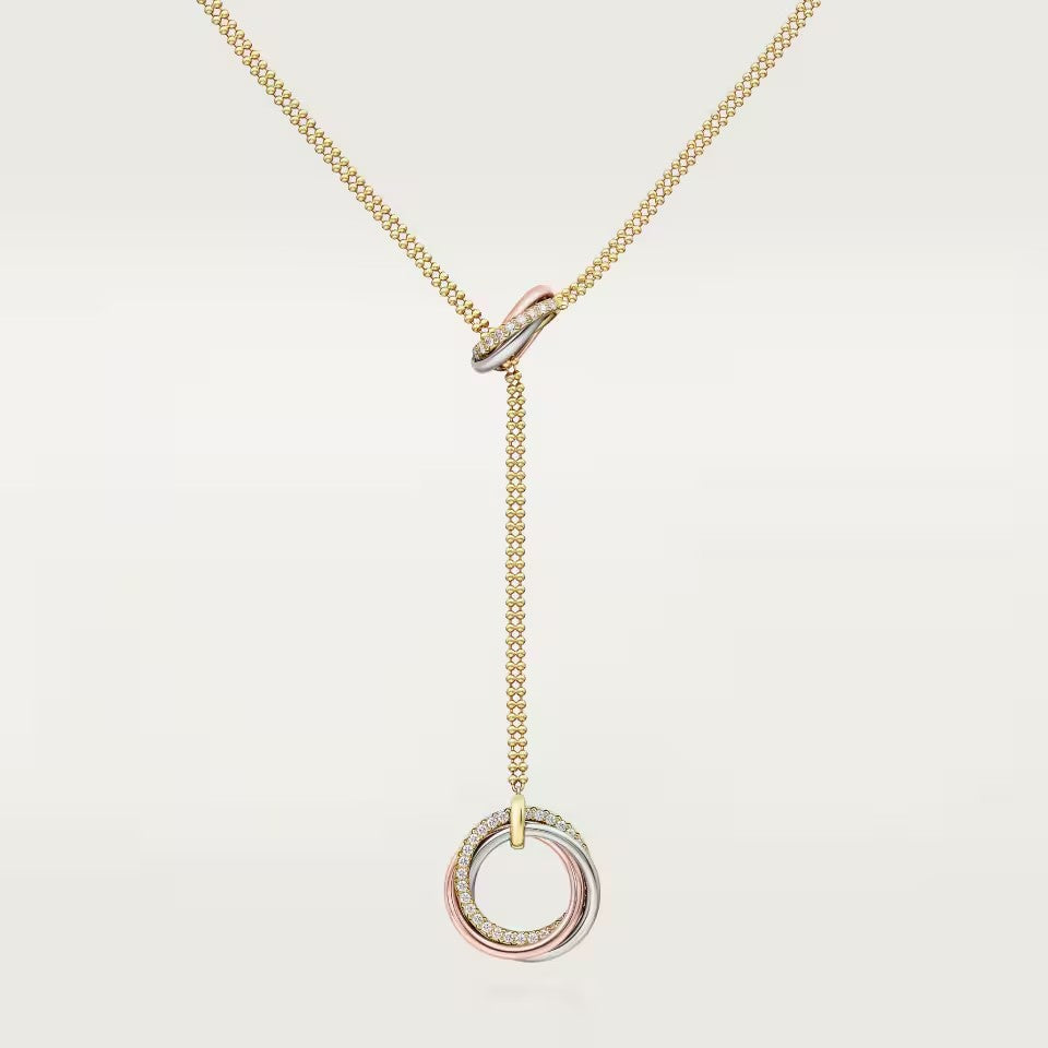 [LUXE] TRINITY DIAMONDS NECKLACE