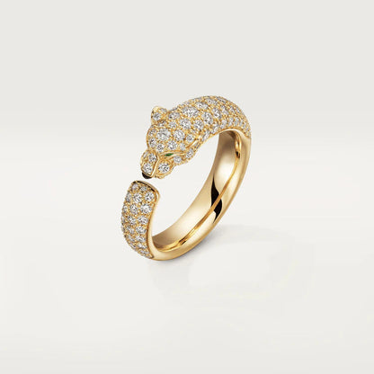 [LUXE]PANTHERE ANILLO DE ORO ROSA CON DIAMANTES