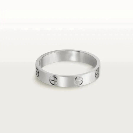 [LUXE] ANILLO DE AMOR 4MM 1 DIAMANTE PLATA