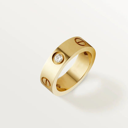 [LUXE] ANILLO AMOR 5,5 MM 3 DIAMANTES ORO ROSA